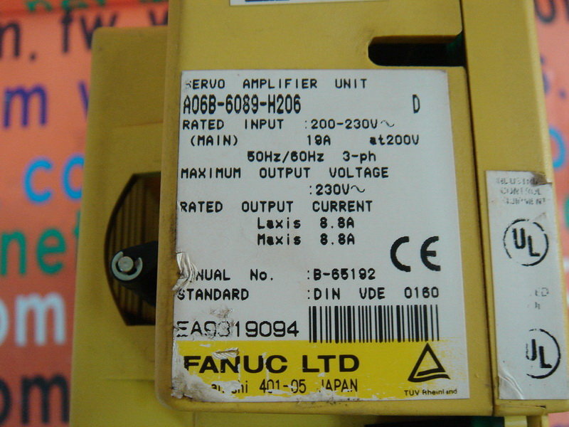FANUC A06B-6089-H206 - PLC DCS SERVO Control MOTOR POWER SUPPLY